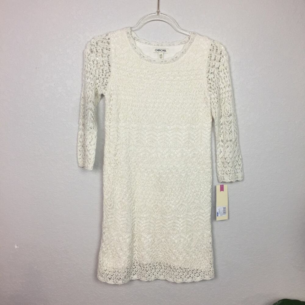 BNWT! CHEROKEE Cream Knit Dress Size L